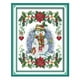 thumbnail image 1 of Kit de punto de cruz estampado de muñeco de nieve de Año Nuevo para niños principiantes, 11 ct, 27 x 37 cm 11CT 27x37cm, 1 of 9