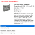 thumbnail image 2 of Front Door Interior Trim Panel - Compatible with 1992 - 1996 Ford F-150 1993 1994 1995, 2 of 4
