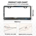 thumbnail image 2 of Aluminum License Plate Frame 2 Pack Car Exterior Accessory Car Tag Holder for Front Rear Plates Cars Decor Brown-blue Butterfly Pattern, 2 of 7