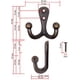 thumbnail image 5 of Ganchos dobles antiguos macizos, ganchos para guardarropa, ganchos para toallas, ganchos para ropa, ganchos de hierro, diseño de bronce de latón, casa de campo vintage retro, juego de 5., 5 of 5