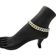 thumbnail image 5 of Hip Hop Iced Multi Color Cubic Zirconia 12mm 10" Box Lock Miami Cuban Chain Bling Bracelet Anklet Perfect Gift, 5 of 5