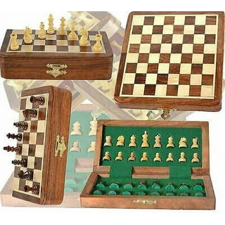 Vahome Magnetic Chess Board Set for Adults & Kids, 15 Wooden Folding Chess  Boards, Handcrafted Portable Travel Chess Game with Pieces Storage Slots 