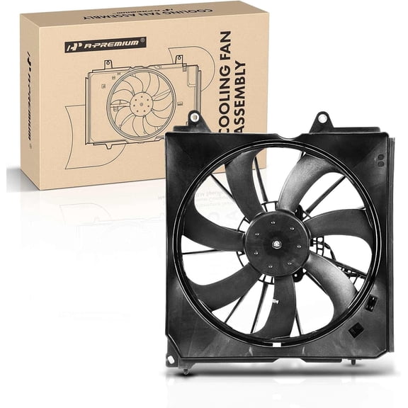 A-Premium Engine Radiator Cooling Fan Assembly with Shroud Compatible with Acura TLX 2015-2020, 3.5L, Left Side, Replace# 190155J2A01, 190305J2A01