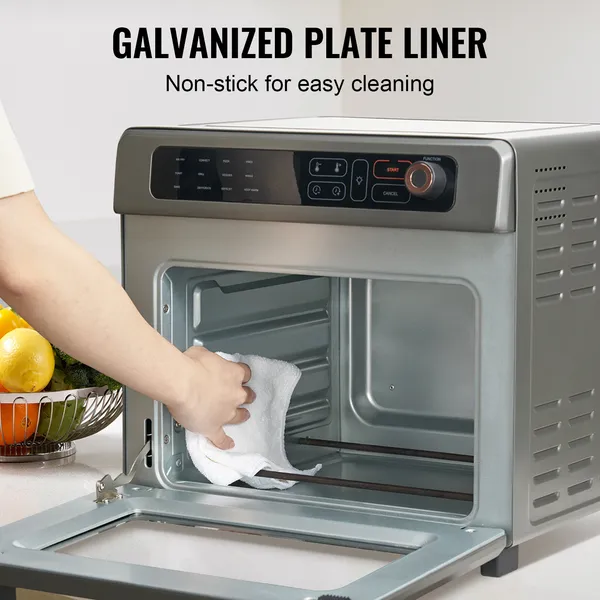 Unbranded 1700W 4-Slice 25 Cu In Silver Tabletop Oven