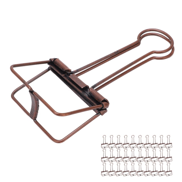 Wire Binder Clips, Paper Clamps 30Pcs Multi Purpose For Clothes Black,Bronze,Purple Bronze