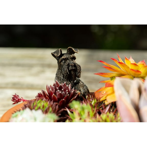 Pot Buddies Decorative Schnauzer Pot Hanger Ornament - Bronze Color