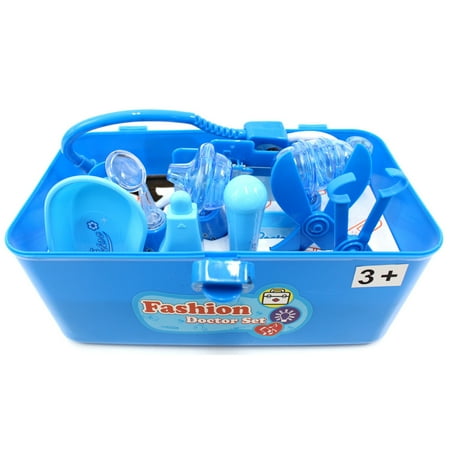 Medical Box Doctor Nurse Medical Kit Playset, Durable Doctor Kit for Kids, Doctor Set Toys for Toddler Boys Girls Gifts for Age 3+(Blue)