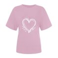 thumbnail image 4 of Meichang T-Shirts Cœur d'Amour pour Femmes T-Shirts de la Saint-Valentin T-Shirts Graphiques Amusants de la Saint-Valentin Hauts Mignons Col Rond Manches Courtes Décontractées T-Shirts de Vacances Saint-Valentin, 4 of 6