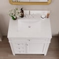 thumbnail image 4 of DeerValley Bathroom Vanity 30 Inch Bathroom Vanity with Sink and Backsplash, Pre-Assembled Modern Bath Cabinet with Storage, Soft Close Doors, White, 4 of 13