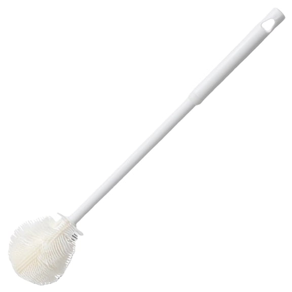 360° Flexible Silicone Bottle Brush with Long Handle, 12.4" Bottle Cleaning Brush, Deep Cleaning Brush for Narrow Neck Bottles, Water Bottles, Feeding Bottles, Flasks Soft Bottle Brush,White