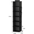 thumbnail image 3 of YOUDENOVA Hanging Closet Organizer, 6-Shelf Cloth Hanging Storage with Side Pockets,Black, 3 of 9