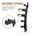 thumbnail image 5 of WSTEER 5 Pairs Sailboat Shape Acrylic Glasses Display Stands Sunglasses Glasses Display Stand Rack Holder Shelf (Black), 5 of 6