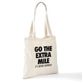 thumbnail image 6 of CafePress - Go The Extra Mile It's Never Crowded Tote Bag - Unisex Canvas Tote Bag, Beige, 1-Piece, 6 of 6