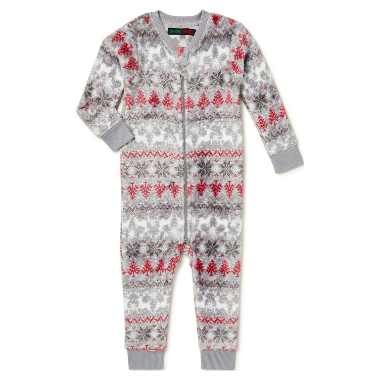Derek Heart Fair Isle Holiday Matching Family Christmas Pajamas Infant Unisex Gender Neutral Onesie Sleeper Sizes Newborn 12 Months Walmart