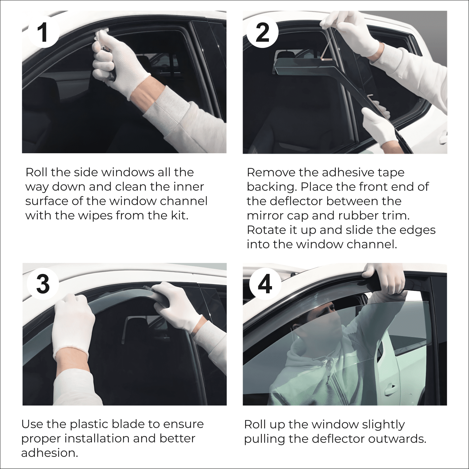 GrandWheel Co Window Deflectors Smoke Tinted In-Channel Side Window Vent Visor Deflectors Rain Guards Compatible with Honda CR-V (CRV) 2023-2026 - 4pcs. GW0816