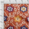 thumbnail image 2 of oneOone Cotton Poplin Orange Fabric Floral Quilting Supplies Print Sewing Fabric By The Yard 56 Inch Wide, 2 of 6
