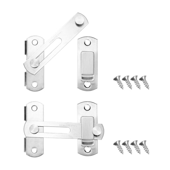 Uxcell 2-Pack Flip Latch Gate Latches 2.76Inch Stainless Steel Gate Latches with Screws for Door/Window/Toilet[Silver]