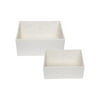 White Wooden Crates, Set of 2