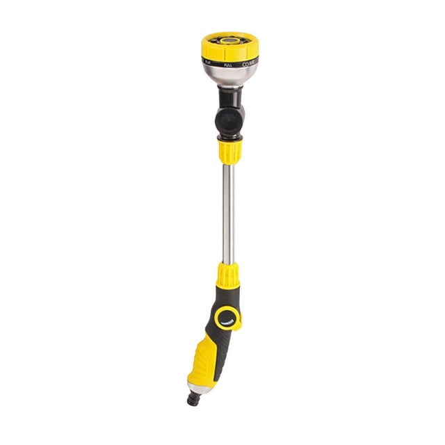 jinwen Long Hose Nozzle Sprayer 8 Spray Patterns Vegetables Rotating Head Hose yellow
