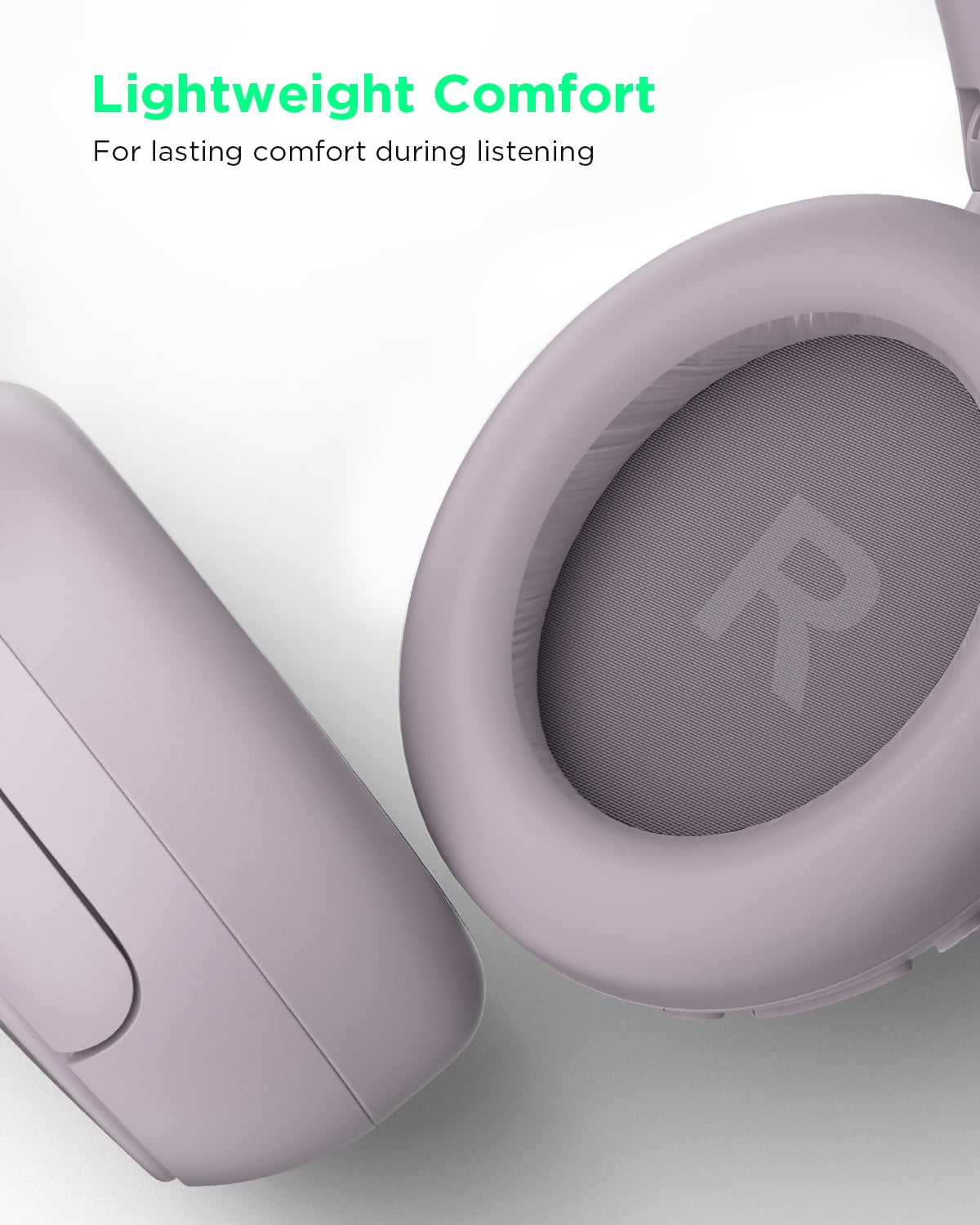 TALIX H30 Adaptive ANC Wireless Headphones Over Ear,Active Noise Cancellation with Multiple Modes,Purple