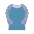 thumbnail image 3 of YunPes Girls Baseball Raglan T-Shirt 3/4 Sleeve Soft Tee Classic Casual Top Crewneck Color Block Cute Spring Summer Blouses Tops, 3 of 4