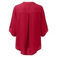 thumbnail image 5 of Sngxgn Tshirts for Women Short Sleeve Tops Loose Fit Basic Tees(Red,S), 5 of 5