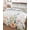 White Light Pink, variant on Quilts Queen Size Bedding Set, Spring Floral Reversible Summer Quilt 3 Pieces, Watercolor Roses Eucalyptus Leaves Botanical Lightweight Bedspreads Coverlets with 2 Pillow Shams for All Seasons