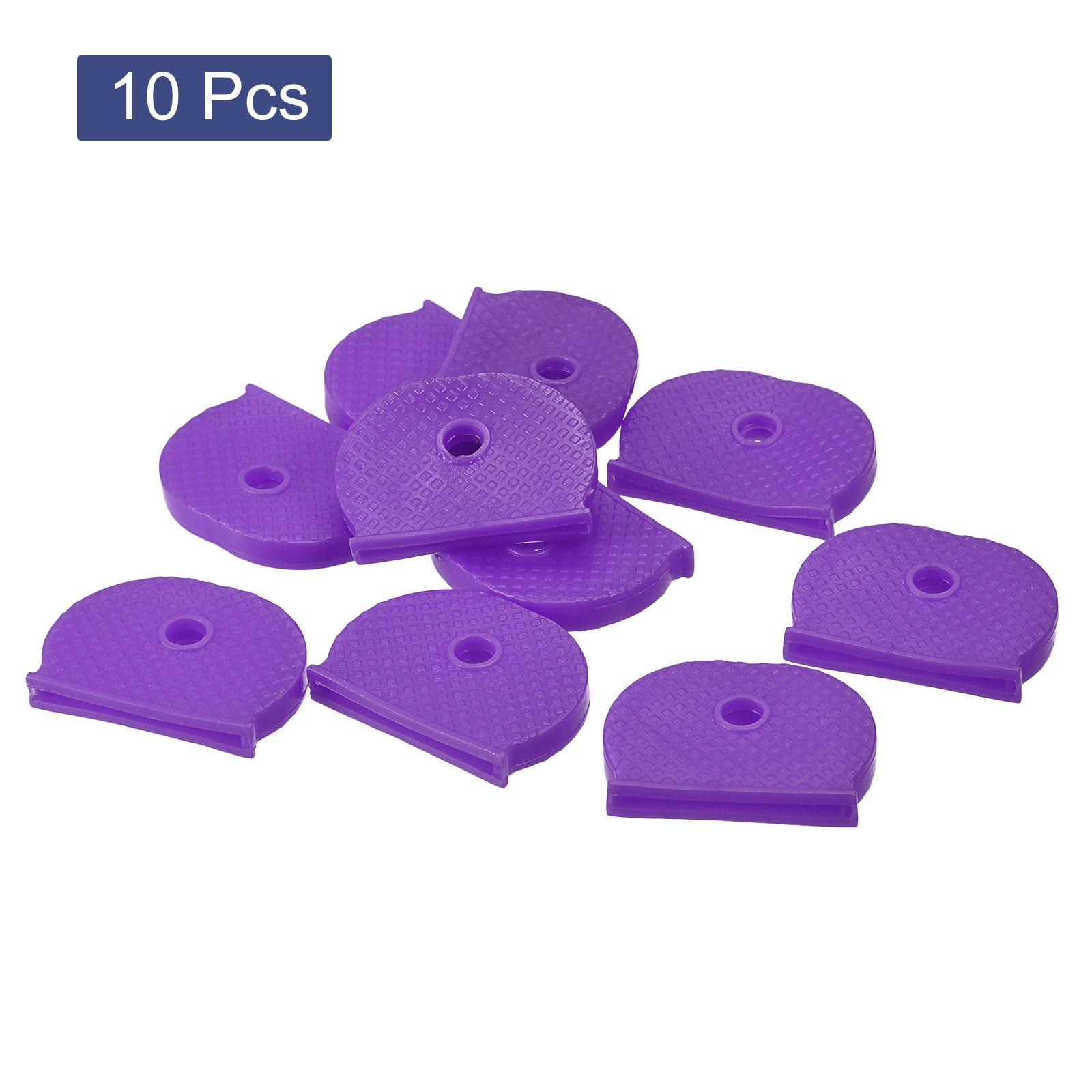 Unique Bargains Key Cap Cover Tags Keys Identifier Label ID Silicone Sleeve Purple