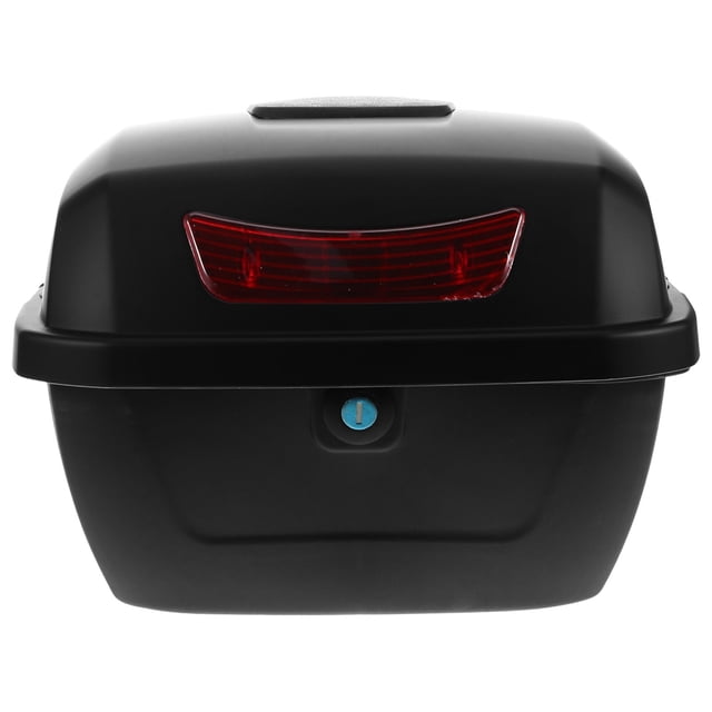 Luxshiny Motorcycle Top Case Rear Storage Box Black PP for Daily Use 1Pack