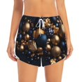 thumbnail image 2 of Daiia Elegant Golden Blue Ornaments Pattern Women's 2 in 1 Running Shorts - Lightweight Athletic Workout Gym Yoga Shorts Liner with Phone Pockets-XX-Large, 2 of 7