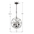 thumbnail image 3 of Five Light Mini Chandelier In Minimalist Style 17 Inches Wide By 23 Inches High-English Bronze Finish    -Traditional Installation Crystorama, 3 of 9
