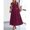 Burgundy, variant on Women Burgundy Long Sleeve High Waist Tiered Flowy A-Line Boho Maxi Dress