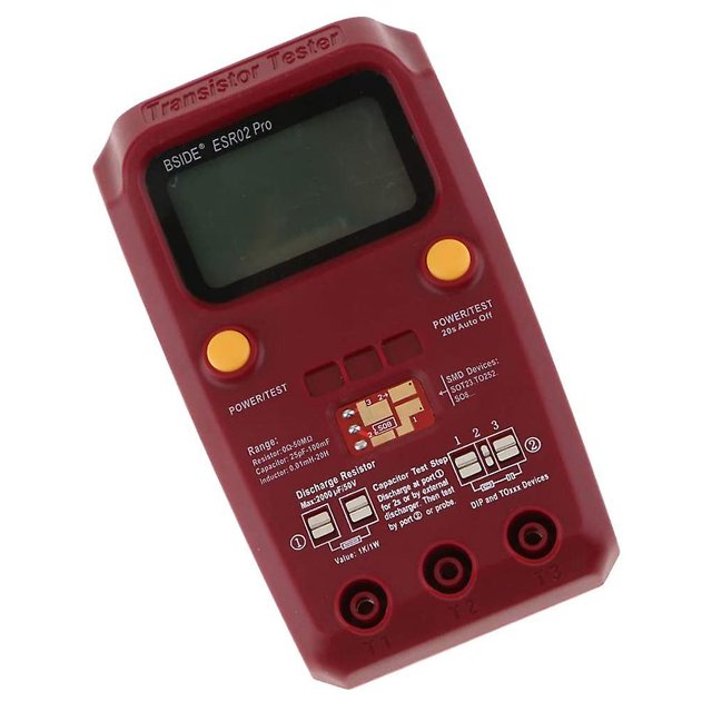 Probador de capacitancia SMD de transistores digitales Esr02 Pro Probador de equipos Esr Industries Rojo, Rojo