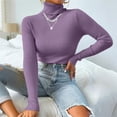 thumbnail image 6 of Turtleneck Sweater for Women Long Sleeve Slim Fit Lightweight Base Layer Knit Tops, S, 6 of 6