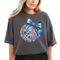 thumbnail image 4 of Blue Bow Softball Shirt for Player Fan Coach Disco Baseball Oversized Tee for Women and Teen Pepper Shirt Adult Small, 4 of 6