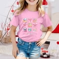 thumbnail image 1 of iTNHFP Hauts d'Été pour Adolescentes Garçon et Fille Mode Décontractée Imprimé Col Rond T-Shirt Manches Courtes Ample 11690, 1 of 3