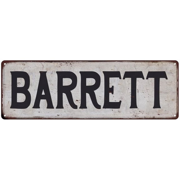 BARRETT Vintage Look Rustic Chic Metal Sign 6x18 106180036679