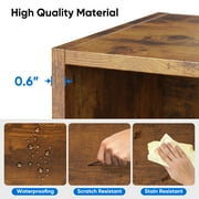 EDX 6 Tier Bookcase Storage, 63 Inch Large Tall Floor Standing Open Bookshelf for Home Office, Living Room, and Bedroom, Rust