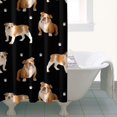 thumbnail image 4 of Bulldog Dog and Footprints Shower Curtain 36"x72" ,Bathroom Decorative Shower Curtains Set with 12 Hooks,Modern Waterproof Washable Shower Curtain, 4 of 6
