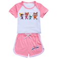 thumbnail image 1 of Ropa de superkitty para niñas y niños, conjunto de ropa de verano, traje deportivo de superkitty, camiseta + Pantalones, 2 piezas, pijamas para bebés, 1 of 4