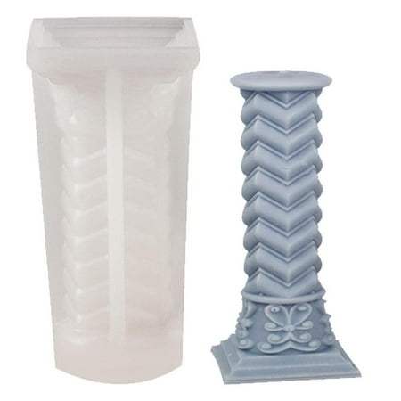 

Younar Candle Mold Roman Pillar Silicone Molds Roman Pillars Greek Marble Pillars Retro European Pattern Chocolate Candy Mold Cake Decorating Tool comfy