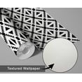 thumbnail image 6 of S4Sassy Peel & Stick Textured Vinyl Wallpaper, Urban Chic Tribal Geometric Print Contact Paper Waterproof - Black, 25"x60", Removable Modern Wall Covering for Home Decor in Bedrooms & Living Areas, 6 of 9