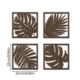 thumbnail image 3 of Ckraxd 4Pcs Wooden Leaves Wall Decor, Openwork Hanging Decorations, Rustic Home and Garden Accents, Summer Indoor Outdoor Decor, Perfect for Parties and Celebrations, 3 of 6