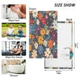 thumbnail image 6 of Yayeee 2 Pack Hand Towels for Bathroom 100% Cotton 16" x 28" Soft Absorbent Kitchen Towel, Bright Colorful Flowers Pattern, 6 of 7
