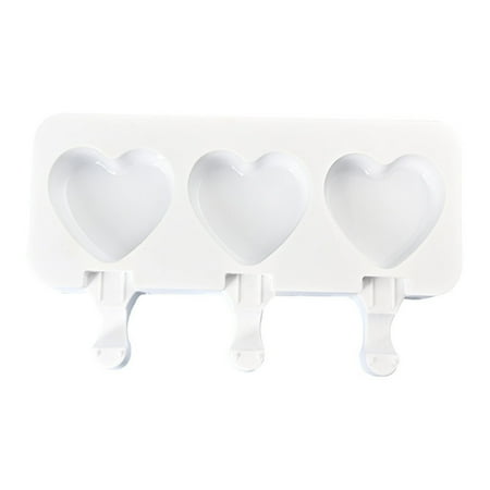 

MEGAWHEELS Summer Ice Cream Mould Heart Shape Silicone Ice Lolly Maker Mould
