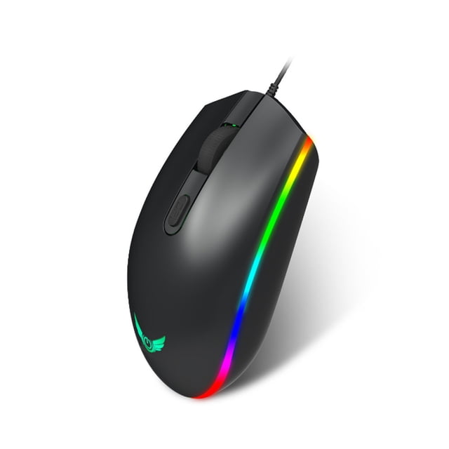 Computer Gaming 1600DPI 3 Buttons RGB LED Backlight Optical Ergonomic Mice