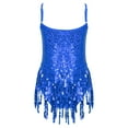 thumbnail image 2 of Aislor Kids Girls Shiny Sequin Latin Jazz Ballet Dance Dress with Tassel Hem Ballroom Party Costume 6-14, 2 of 7