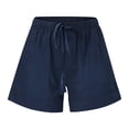 thumbnail image 5 of Deals of the Day! Bidobibo Women's Summer Casual Loose Fit Shorts Comfy Elastic Waist Drawstring Cotton Solid Color Shorts Pants with Pockets, 5 of 7