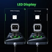 UGREEN Uno 65W USB C Charger, 3-Port Robot GaN Fast Charger, Black