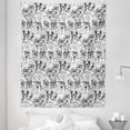 thumbnail image 1 of Dog Lover Tapestry, Monochrome Trace Sketch Pugs Bulldog Terrier with Glasses and Hats Hipster Attire, Fabric Wall Hanging Decor for Bedroom Living Room Dorm, 5 Sizes, Black White, by Ambesonne, 1 of 1